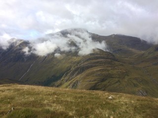 mountain landscape with clouds