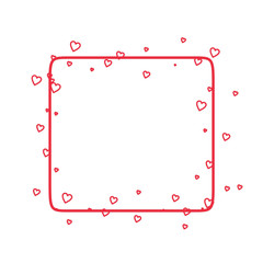 red frame with hearts