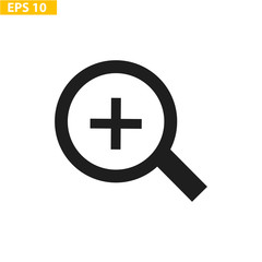 Fototapeta premium magnifying glass icon vector with line style