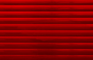 Background of red surface with straight lines. Glossy convex red lines for background