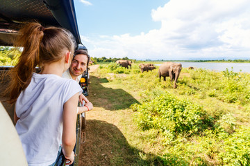 Family at Udawalawe National Park