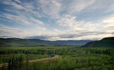 Winding Road in  the Yukon