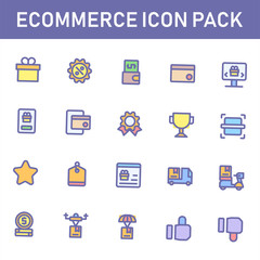 ecommerce icon pack isolated on white background. for your web site design, logo, app, UI. Vector graphics illustration and editable stroke. EPS 10.