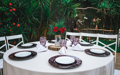 Wedding table setting