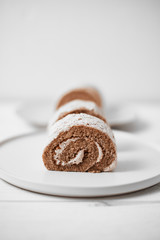 Roll small cake coffee.