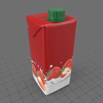 Cardboard strawberry milkshake box