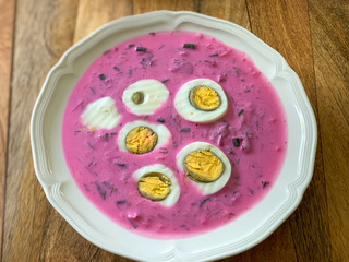 Cold beet soup - chlodnik
