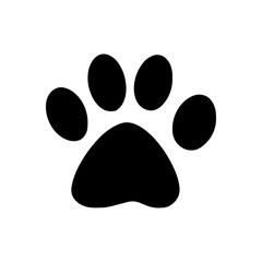 Cute hand drawn cat paws on white background. Vector adorable animals silhouette in trendy style. Funny, cute, hygge illustration for poster, banner, print, decoration kids playroom.