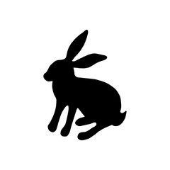 Super cute, adorable bunny for easter design. Funny, hand drawn illustration in doodle style for poster, banner, print, decoration kids playroom or greeting card.