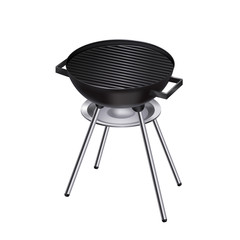 Isolated Barbecue on White Backrgound in Realistic Style