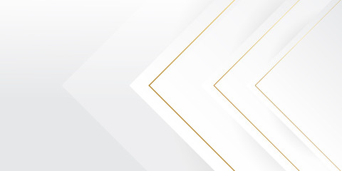 Abstract geometric white and gold background