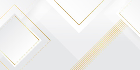 Abstract golden lines background on white background. Luxury background for presentation design, banner and business card