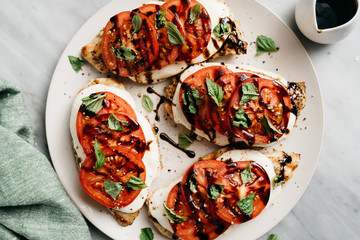 Balsamic drizzled Chicken Caprese