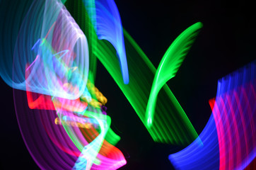 abstract colorful light trail background 