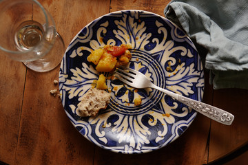 he ate a delicious stew and drank wine and it was delicious