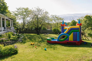 Jump House in Backyard