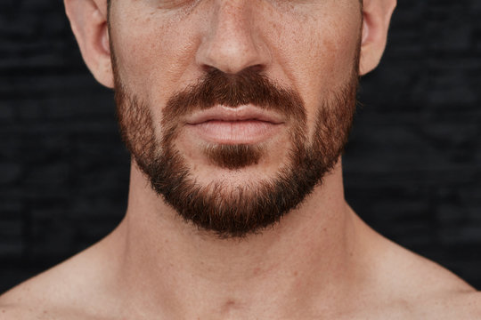 Manly face closeup