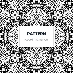 Seamless mandala islamic pattern. Vintage elements
