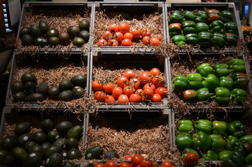 produce in crates
