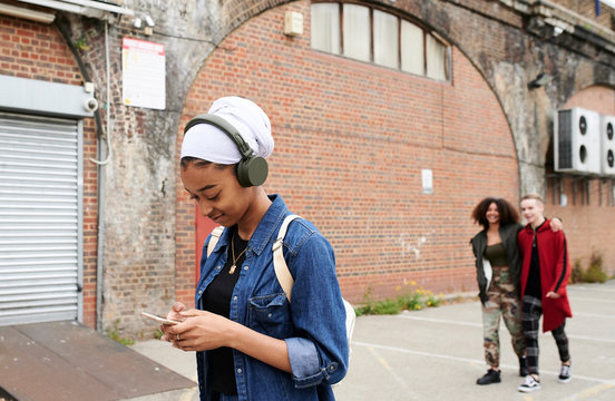 Teenagers students smartphone.