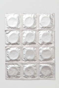 Rectangle from packing condoms.
