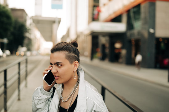Real Lesbian Woman On The Phone