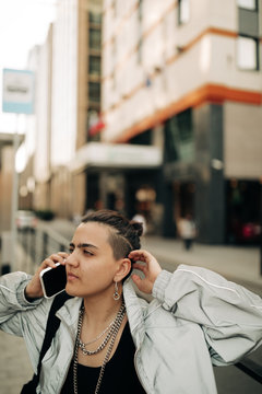 Real Lesbian Woman On The Phone