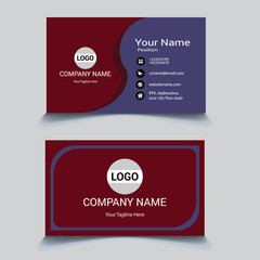 Print ready Modern presentation card. Vector business card template. Visiting card for business and personal use. Vector illustration design.

