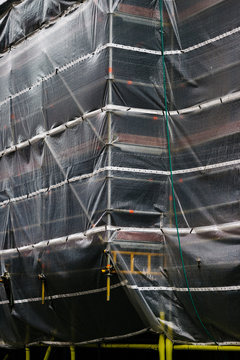 Construction Scaffolding Wrap Detail