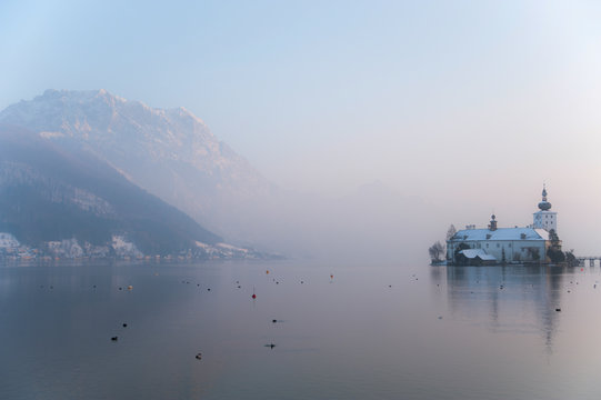 Castle Ort in Gmunden, Austria at the lake Traunsee