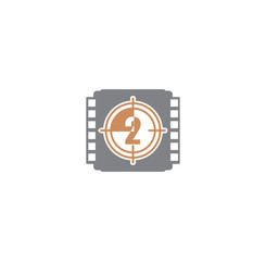 Cinema related icon on background for graphic and web design. Creative illustration concept symbol for web or mobile app