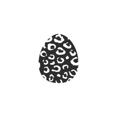 Easter egg icon black isolated