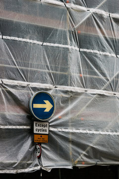 Construction Scaffolding Wrap Detail