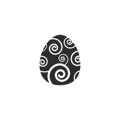 Easter egg icon black isolated