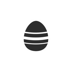 Easter egg icon black isolated