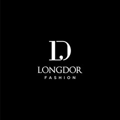 Luxury monogram logo design of letter L and D with dark background - EPS10 - Vector. - obrazy, fototapety, plakaty