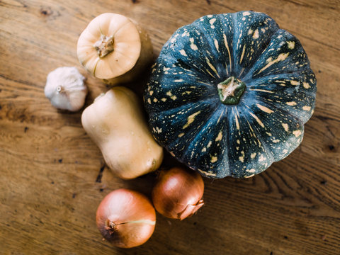 Ingredients for pumpkin soup