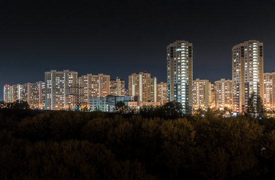 City night view Lyubertsy Moscow region