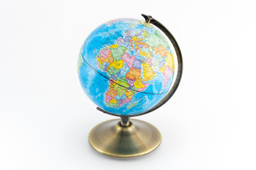 Earth globe with continents maps - obrazy, fototapety, plakaty