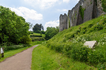 Fototapeta na wymiar Chepstow Castle on the River Wye