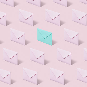 Pattern from blank envelopes.