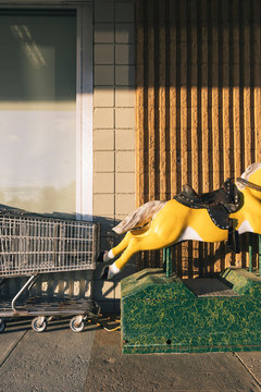 Coin Operated Ride Outside Grocery Store
