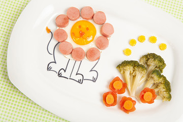 Divertidas y entretenidas maneras de presentar la comida para los niños. formas de animales.