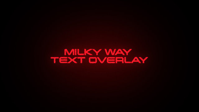 Milky Way Text Overlay