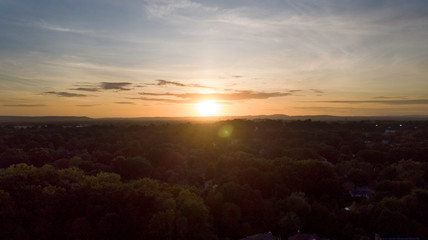 sunset over the field