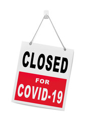 Closed COVID-19 Sign