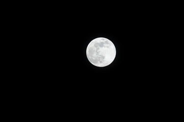 full moon on black background horizontal
