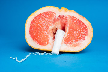 grapefruit and tampon
