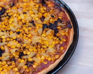 Homemade pizza from the oven
