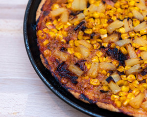 Homemade pizza from the oven
